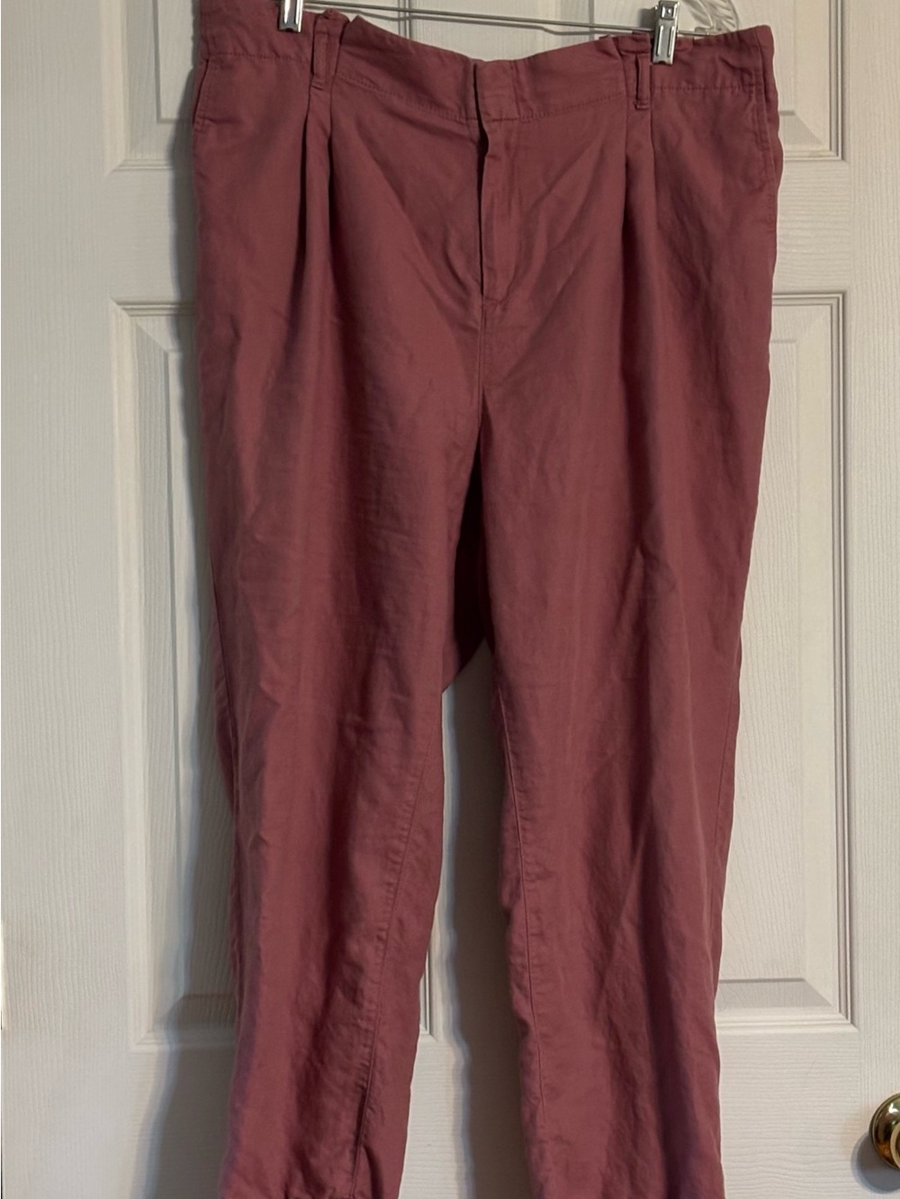 LOFT Women’s Pleated High Rise Pants in Dusty Rose